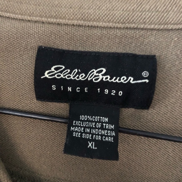 Eddie Bauer Long Sleeve Cotton Polo Shirt - Picture 4 of 4